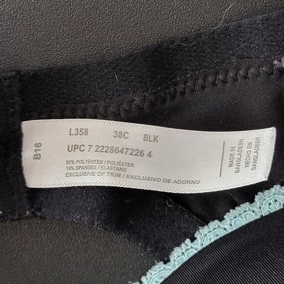 Black Nursing Bra with Adjustable Straps Size 38C Breastfeeding - Picture 4 of 9